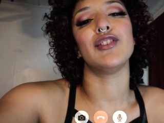 Cheating tattooed and pierced babe cucks BF on the webcam