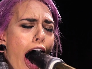 Coloredhair  BDSM babe pussytoyed with major dildo by master