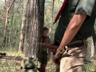 Dom hung scoutmaster with mustache fucks twink difficult and raw