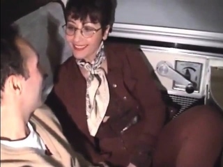 Vintage amateur video. Mature fucking on train