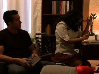 Asian bitch receiving facialized