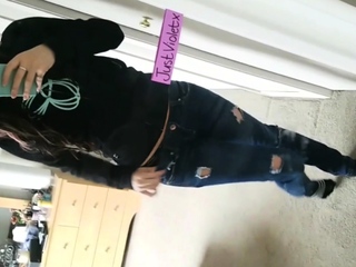 Attractive amateur girl striptease webcam