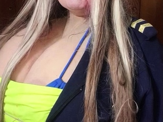 Attractive Susi as a stewardess