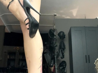 Attractive teen ebony solo toy masturbation