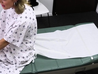 Beautiful blonde fucked by fake medical doctor