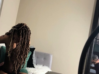 Cute Black Girl Offers Sucks Dick in Lingerie