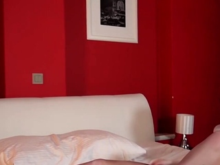 Cutie teasing and blowing dick in pantyhose