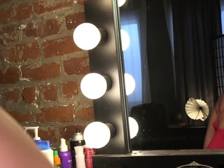 Femdom MILF fucked by strapon sub prior to handjob four jizz