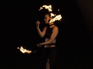 Czech MILF beauty playing with fire