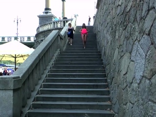 Drahomira nude in public in Prague in HD