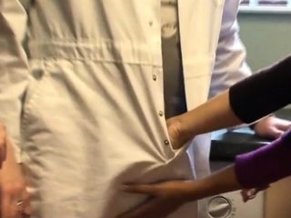 Little cock jerked by two matures and Asian