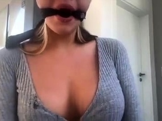 Massive tits girl self cleave gag and drooling