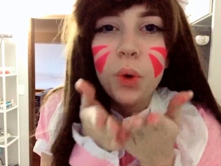 Cute curly brunette solo webcam masturbation