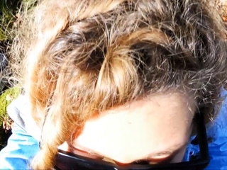 Facial in the forest in Germany