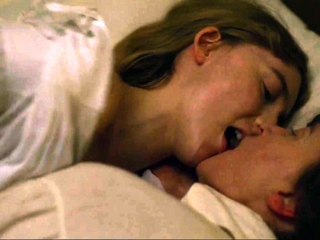 Saoirse Ronan and Kate Winslet in different lesbian sex scenes