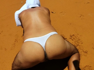 shemale lasysilva on the beach in a attractive bikini what ass