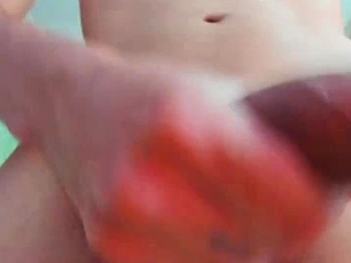 Total TS spitting her shaft head in a WebCam Show Part2