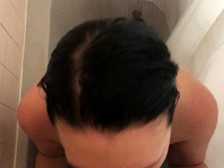 Amateur deepthroat blowjob and handjob at household