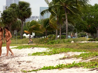 Busty amateur blonde banged in public outside