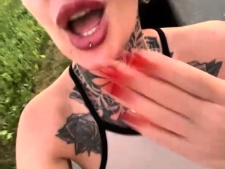 Busty brunette solo masturbation