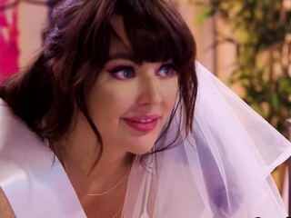 Horny bride Whitney Wright fucked challenging by shemale cock