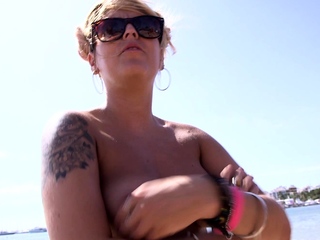 Hot amateur outside sex on the deck Blow job anal ATM