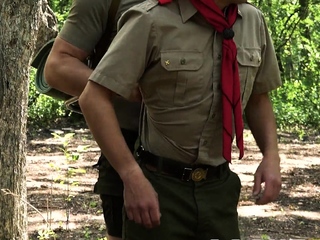 Hung hot senior scout shows how the massive boys like to play