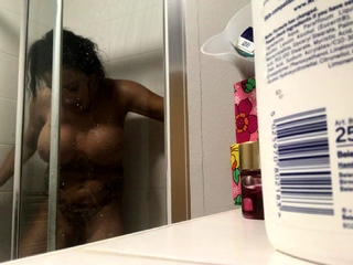 Busty curly brunette with large boobs fucks on sofa