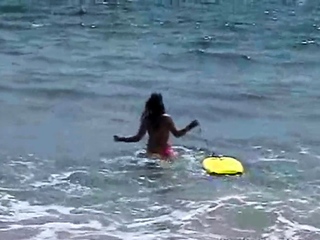 Masturbating bikini teen