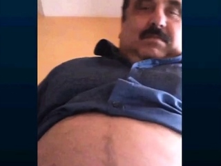 turkish grandpa reveals his stunning cock and balls