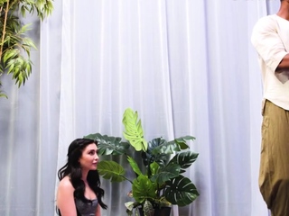 Versatile bushy woman fucked by black yoga coach in doggystyle