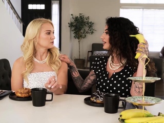 Arabelle And Julia Educate Cock Worship on Stepsons