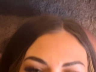 Beginner pupil blowjob on the balcony pov