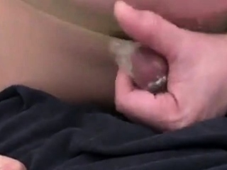 Cum soaked pantyhose and a pleasant outdoors cum shot!