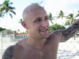 Tattooed backside stud bareback banged by furry physique high