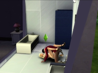 Two 3d cartoon cuties are prepared for his or her tub