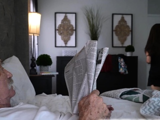 Attractive Asian Granny begs stepson to fuck her!