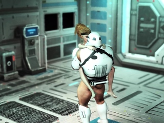 Attractive younger hottie will get fucked by stormtrooper in spaceships