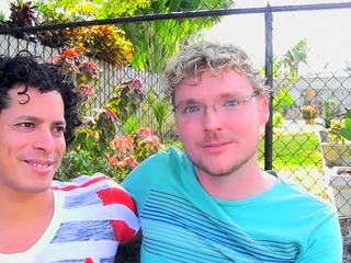 Cute homo fellow makes out together with his boyfriend and bonks him