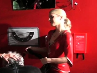 Depraved sweetie bouncing on phallus