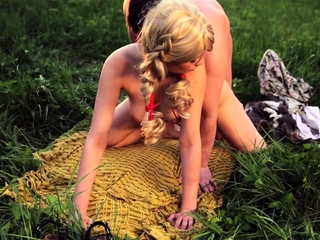 Massive ass newbie blonde fucking POV in public