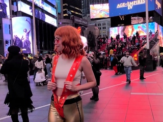 Novice redhead Eurobabe Linda Candy fucked in public