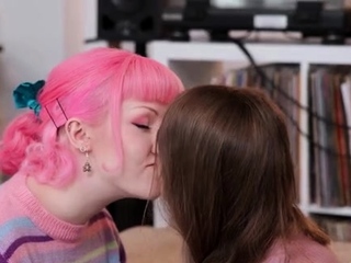 Scrumptious brunette in a teen group intercourse video