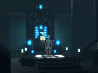 Sizzling futa sci-fi shemale with enormous dick fucks a horny blonde