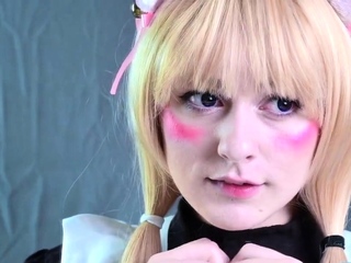 Vanilla Nekopara rides large dildo and cums – Cosplay Newbie