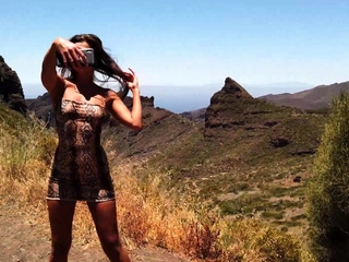 Virgin Cute Brunette Babe Outside