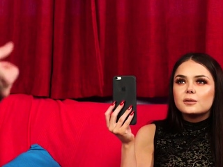 Voyeur CFNM beginner babe teasing wanker