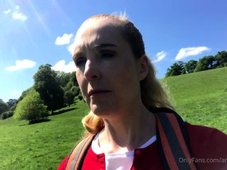 Nasty mature redhead fucked outside