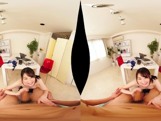 Ruri Narumiya Japanese teen provides POV blowjob