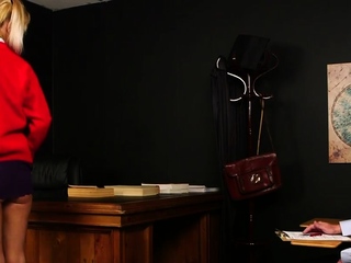 Voyeur CFNM babe seducing perv professor